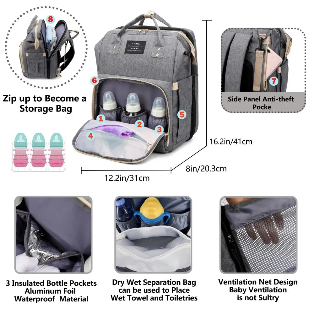 Large-capacity Travel Baby Backpack Mommy Outing Bag